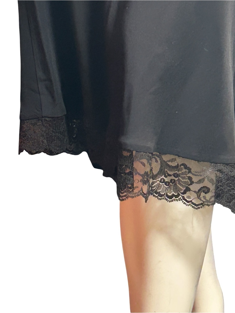 Vintage Rare Bebe Y2K Black Lace Slip Dress Whimsigoth Dark Feminine Size M - Picture 6 of 8